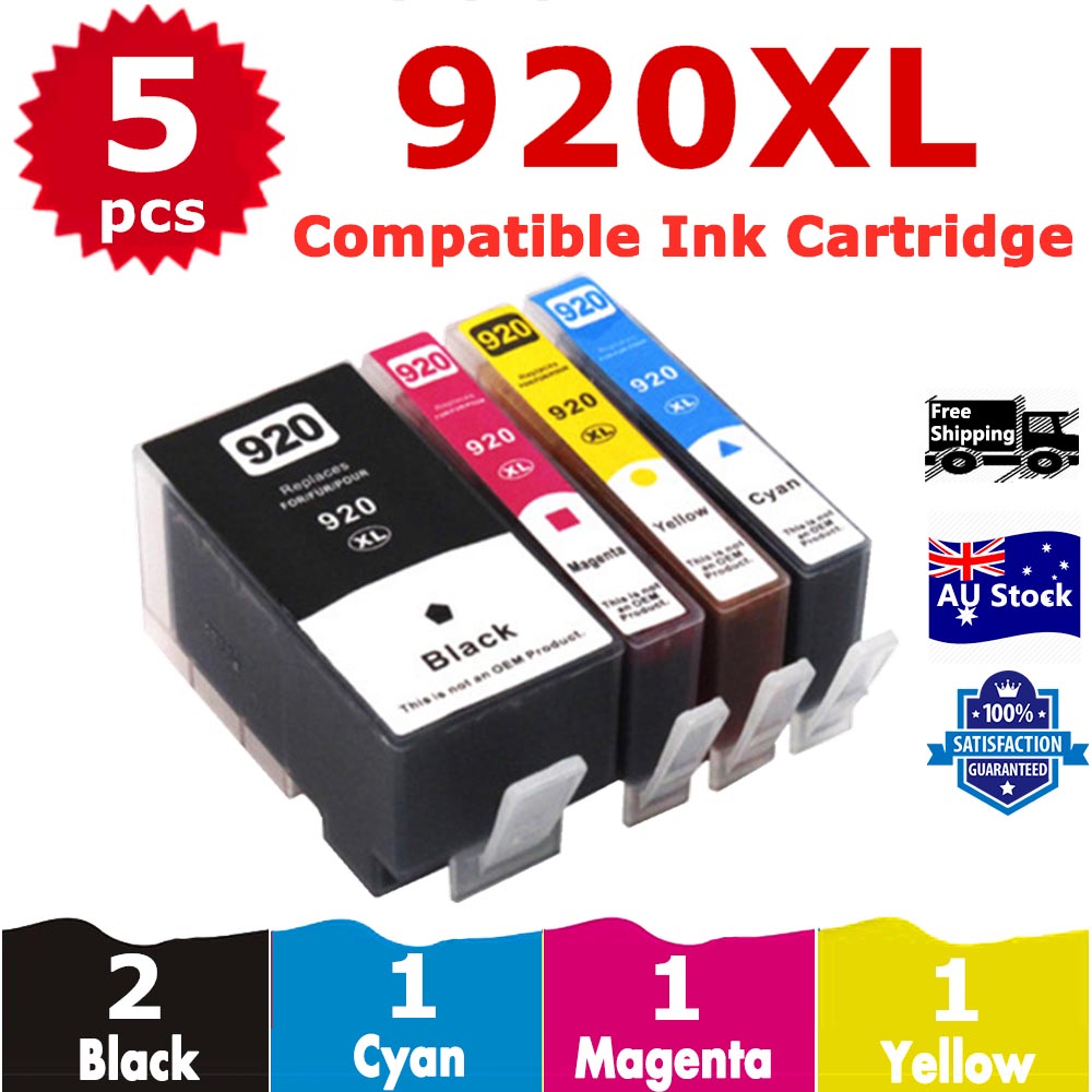 5 Pack InkSales Compatible HP 920XL CD975AA CD972AA CD973AA CD974AA Ink Cartridge  (2BK,1C,1M,1Y)